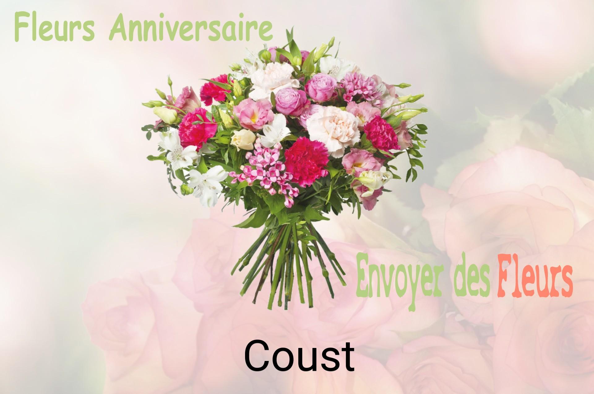 Bouquet de fleurs d’anniversaire livré à Coust